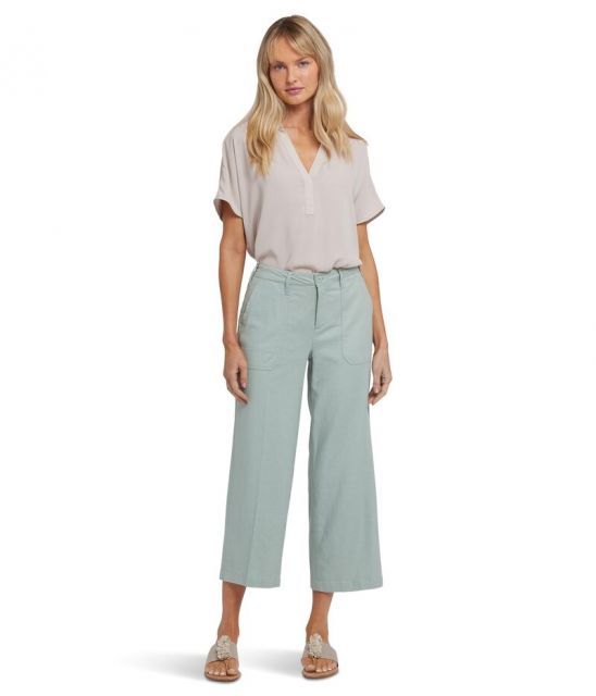 エヌワイディージェイ レディース カジュアルパンツ ボトムス Petite Utility Pants in Stretch Linen in Oxford Navy 送料無料 エヌワイディージェイ レディース カジュアルパンツ
