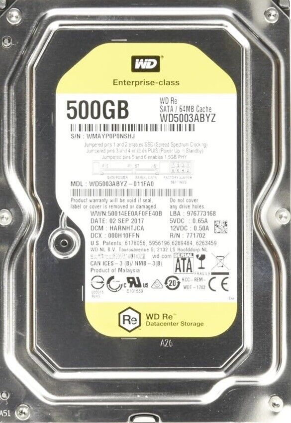 ウェスタンデジタル WD5003ABYX 500G SATA