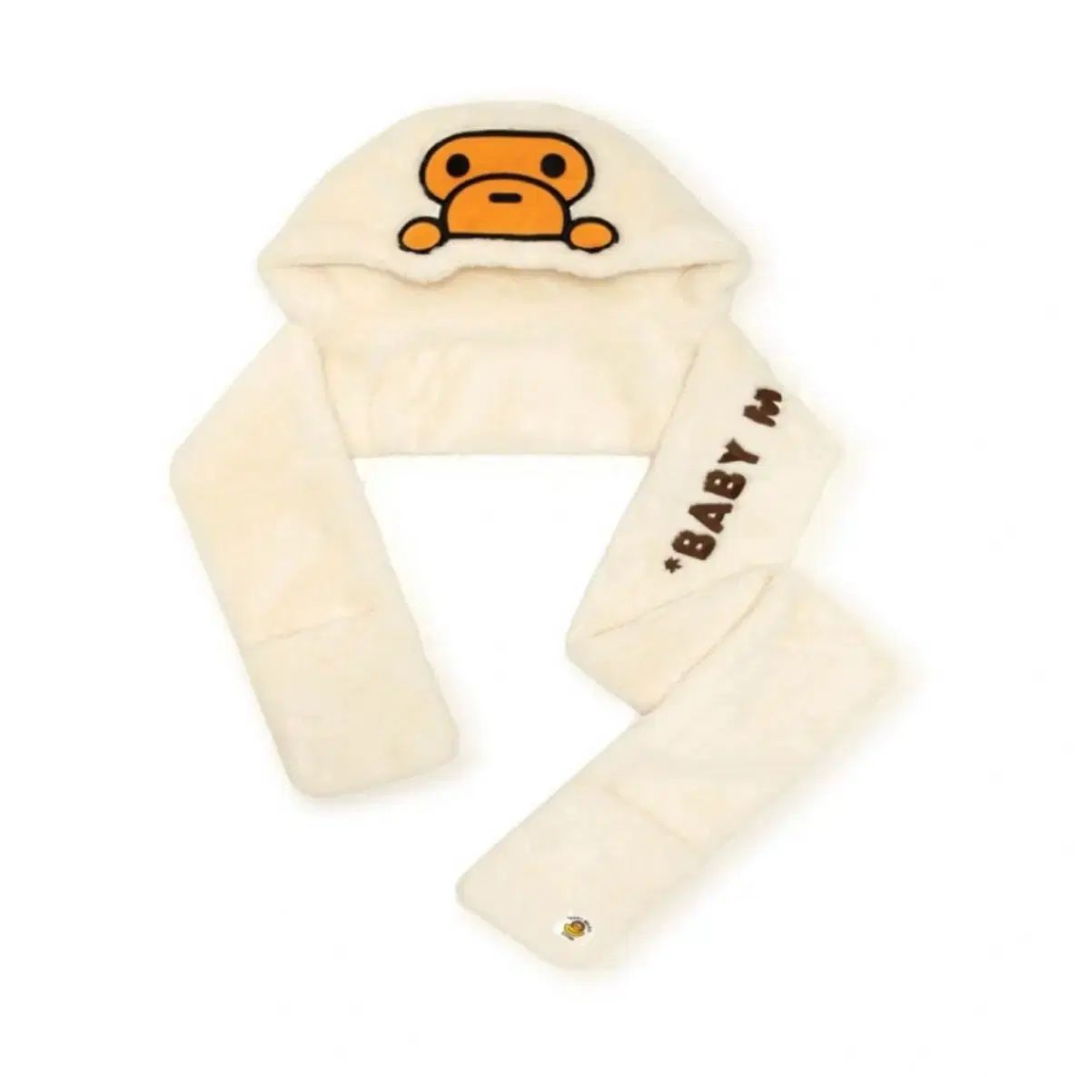 A BATHING APE アベイシングエイプ ベイビー マイロ ファー フーディ マフラー
