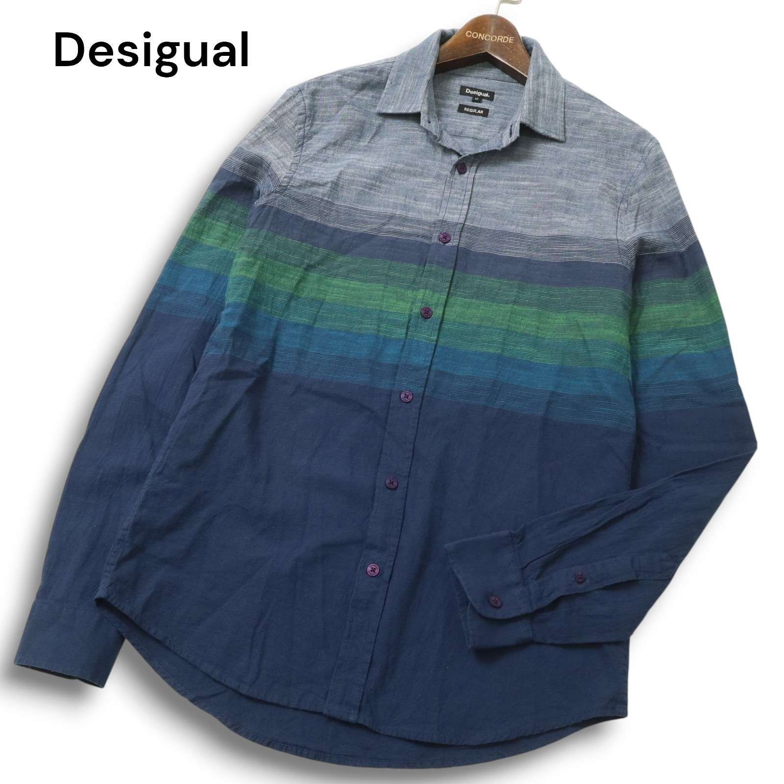 Desigual デシグアル 通年 REGULAR ロゴ刺繍☆ インド綿 長袖