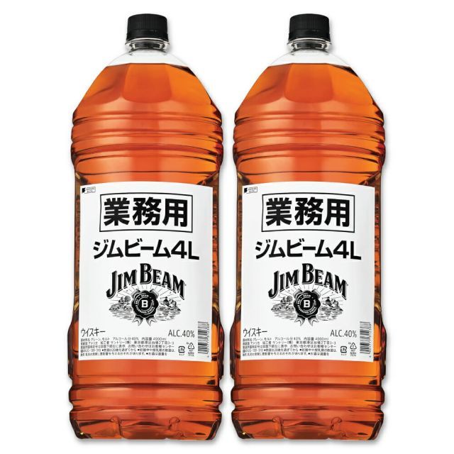 Jim Beam バーボンウイスキー 4リットル　四本 Jim Beam バーボンウイスキー 4本セット 4L Jim Beam バーボン