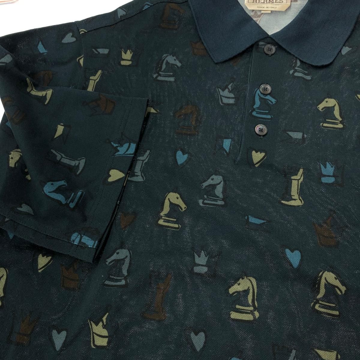 HERMES エルメス 半袖ポロシャツ サイズ:S プレイグラウンド/鹿の子 