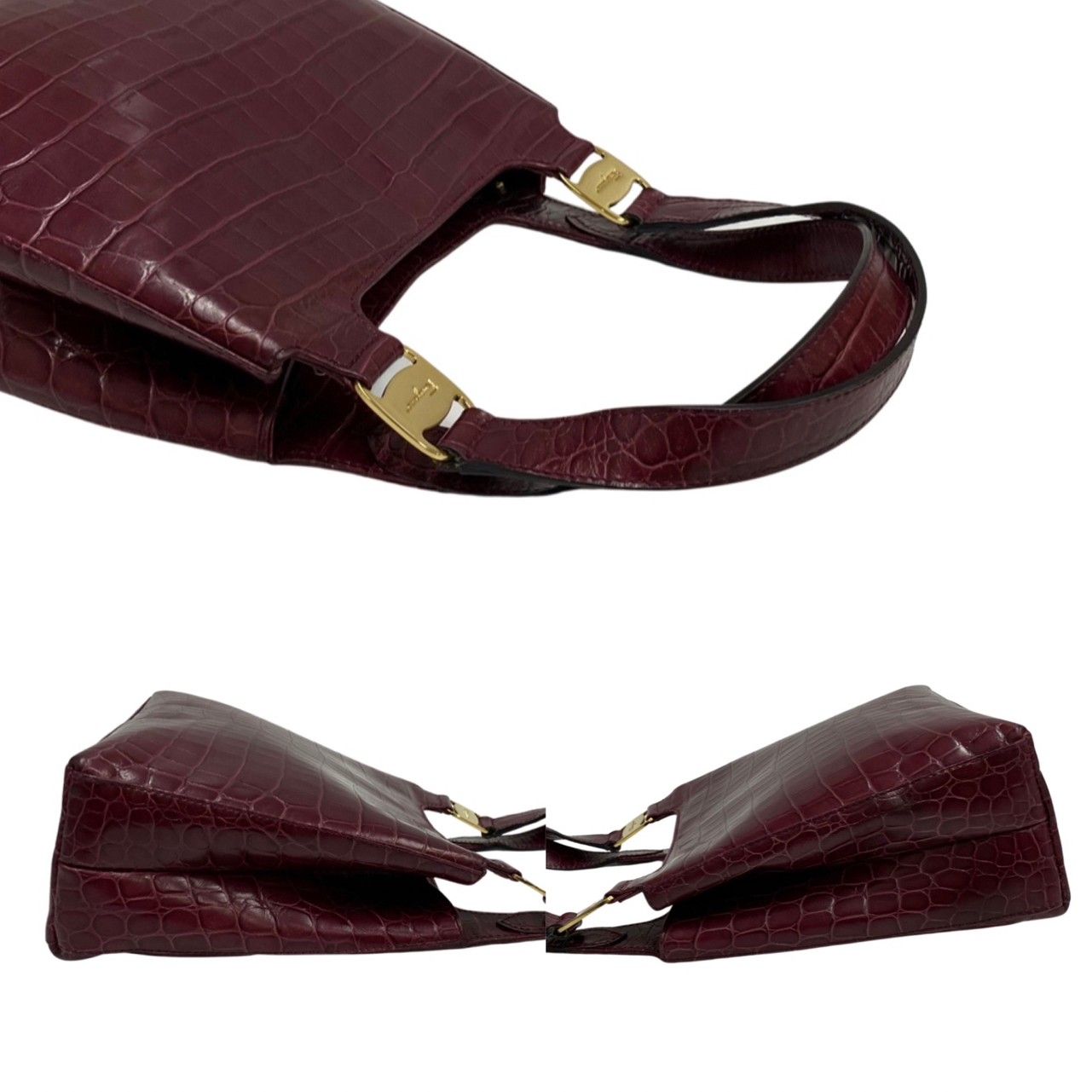 極 美品 Salvatore Ferragamo サルヴァトーレフェラガモ ロゴ ヴァラ 