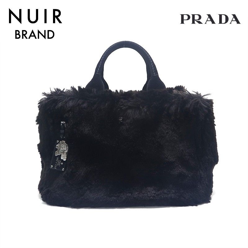 PRADA プラダ ハンドバッグ ファー スエード トート - NUIR BRAND