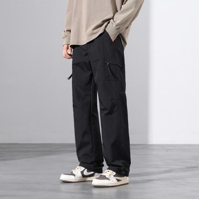 種類22：4XL/B：グレー メンズ ファッション 服 男性用 オシャレ シンプル 大人 かっこいい 大きいサイズ ストリート 紳士服 秋冬 パンツ カジュアル ストレート 長ズボン スーツ ブラックスト