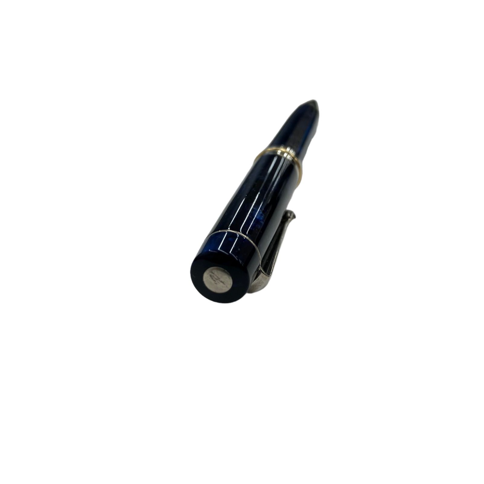 デルタDELTA ビンテージシリーズ 油性ボールペン　マーブルブルー×シルバー