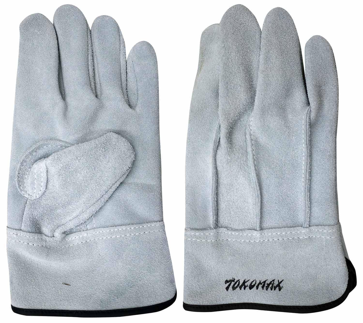 Size:L_Style:TW-606 背縫い [富士グローブ] TOKOMAX 丈夫でしなやか究極の牛床皮手袋 最高級EXCELLENTレザー 超柔らかい 10双入 (TW-606 背縫い， Lサイズ)