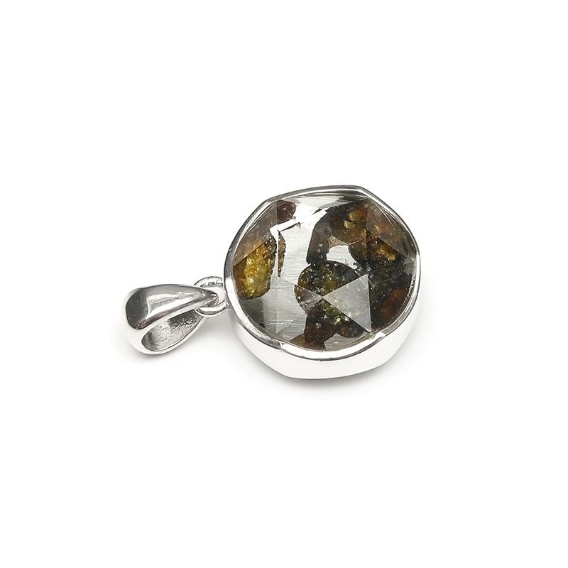 ケニア産 パラサイト セリコ隕石 ペンダントトップ 13mm No.318