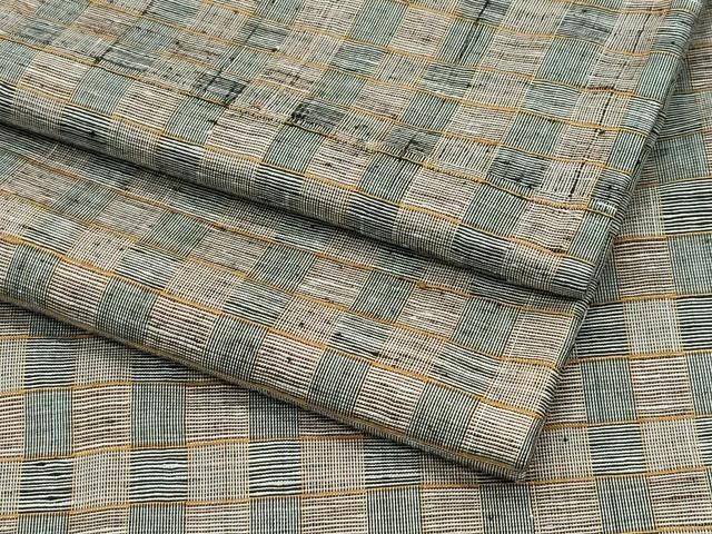 平和屋着物 上 紬 格子柄 CZAA3565s5