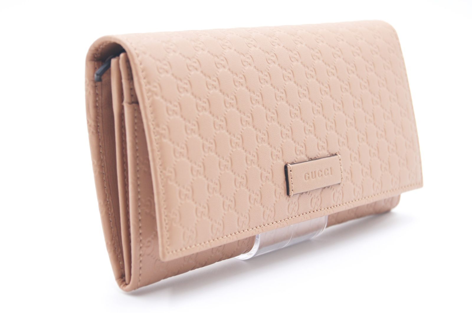 Gucci グッチシマ ベージュレザー長財布 グッチ GUCCI 長財布 マイクログッチシマ ベージュ 小物 レザー