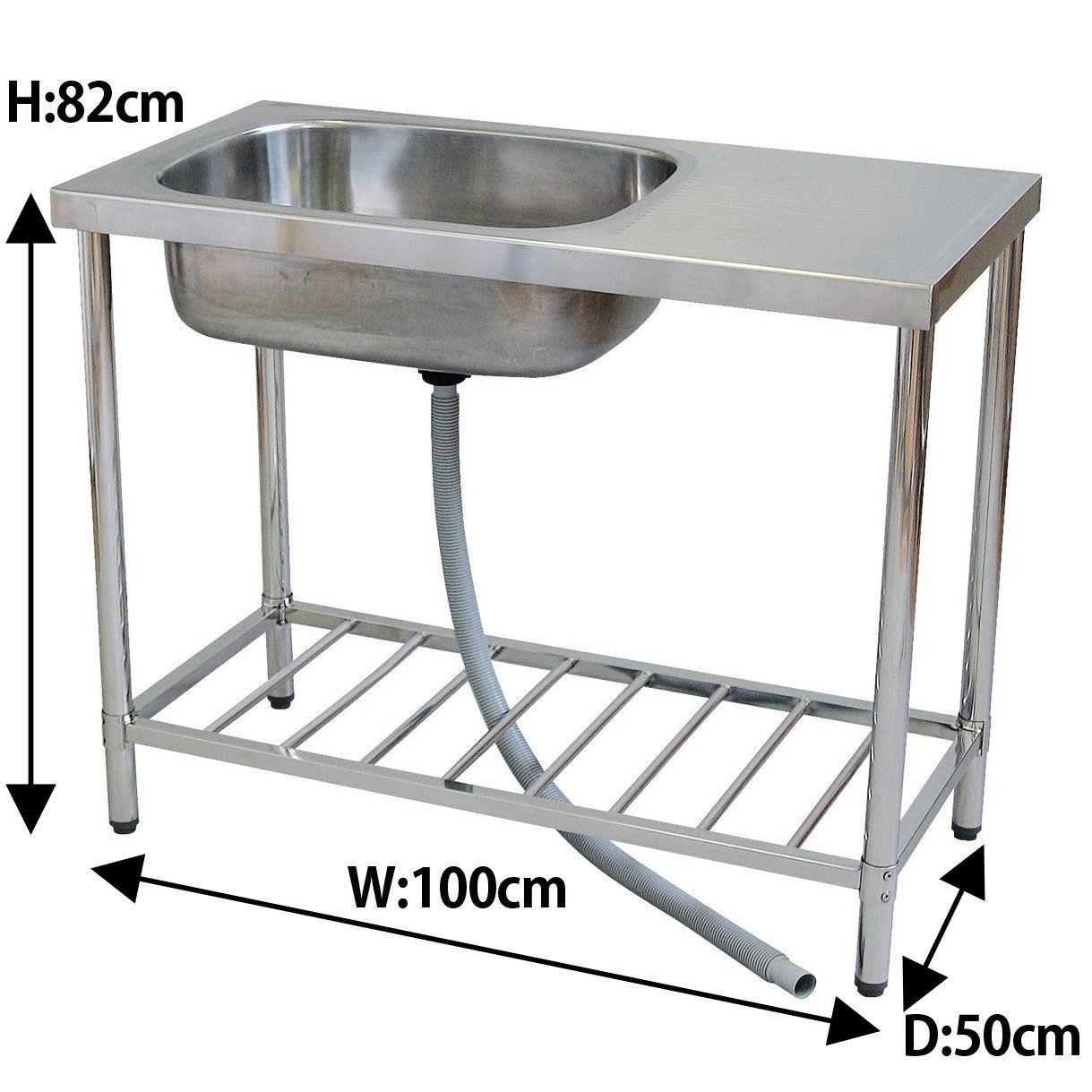 ST-1000 ガーデン 幅100×奥行50×高さ82cm 庭 ガーデンシンク ステンレス流し台 JEJアステージ YUZUMIYA_COM