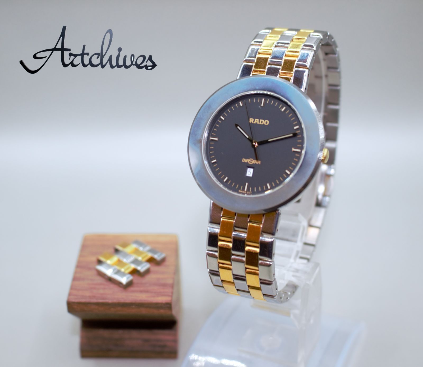 ラドー ダイアスター 腕時計 レディース クオーツ 金 ビンテージ