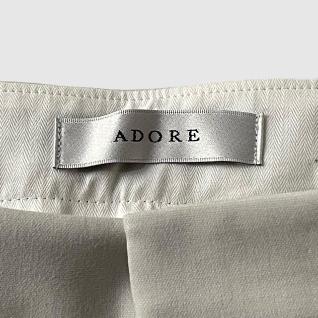 ADORE アドーア ハイカウントストレッチタックパンツ グレー - メルカリ