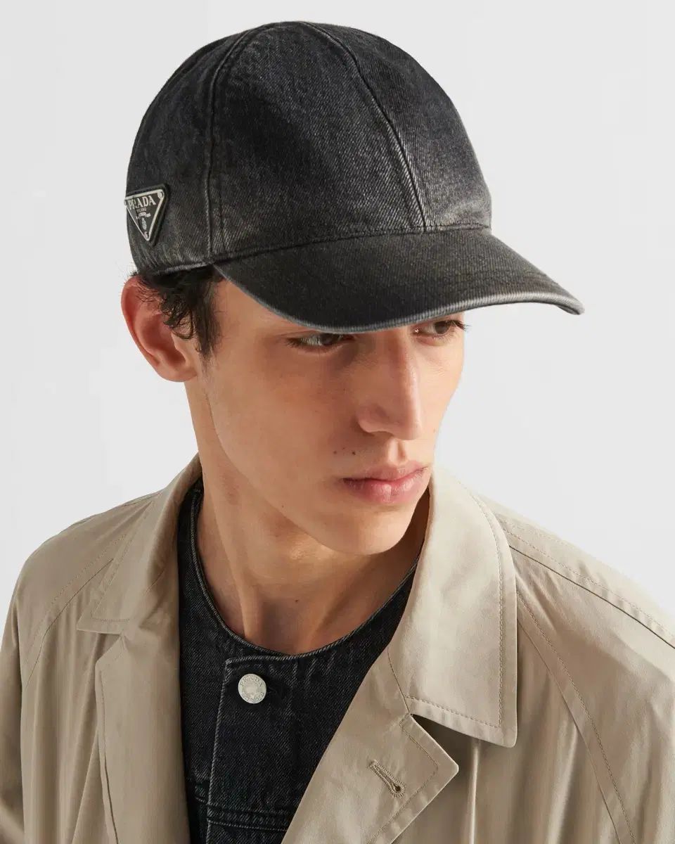 PRADA プラダ ウォッシュド デニム ベースボールキャップ