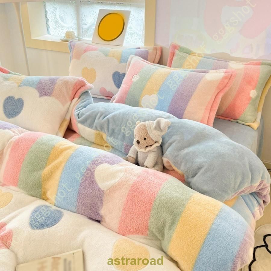 掛け布団カバー シングル 冬 あったか 花柄 かわいい 厚手 キャラクター フリース フランネル ふわふわな肌触り リバーシブル 洗える ソフトな触り心地 保温性