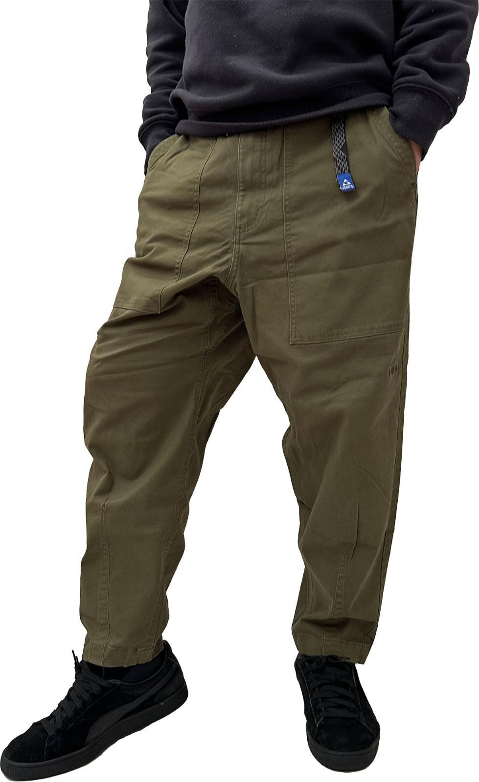 4L_41カーキ Gerry ジェリー メンズ ストレッチデニム チノベーカールーズテーパードクライミングパンツ M L LL 2L 3L 4L 5L 大きいサイズ 4L 41カーキ