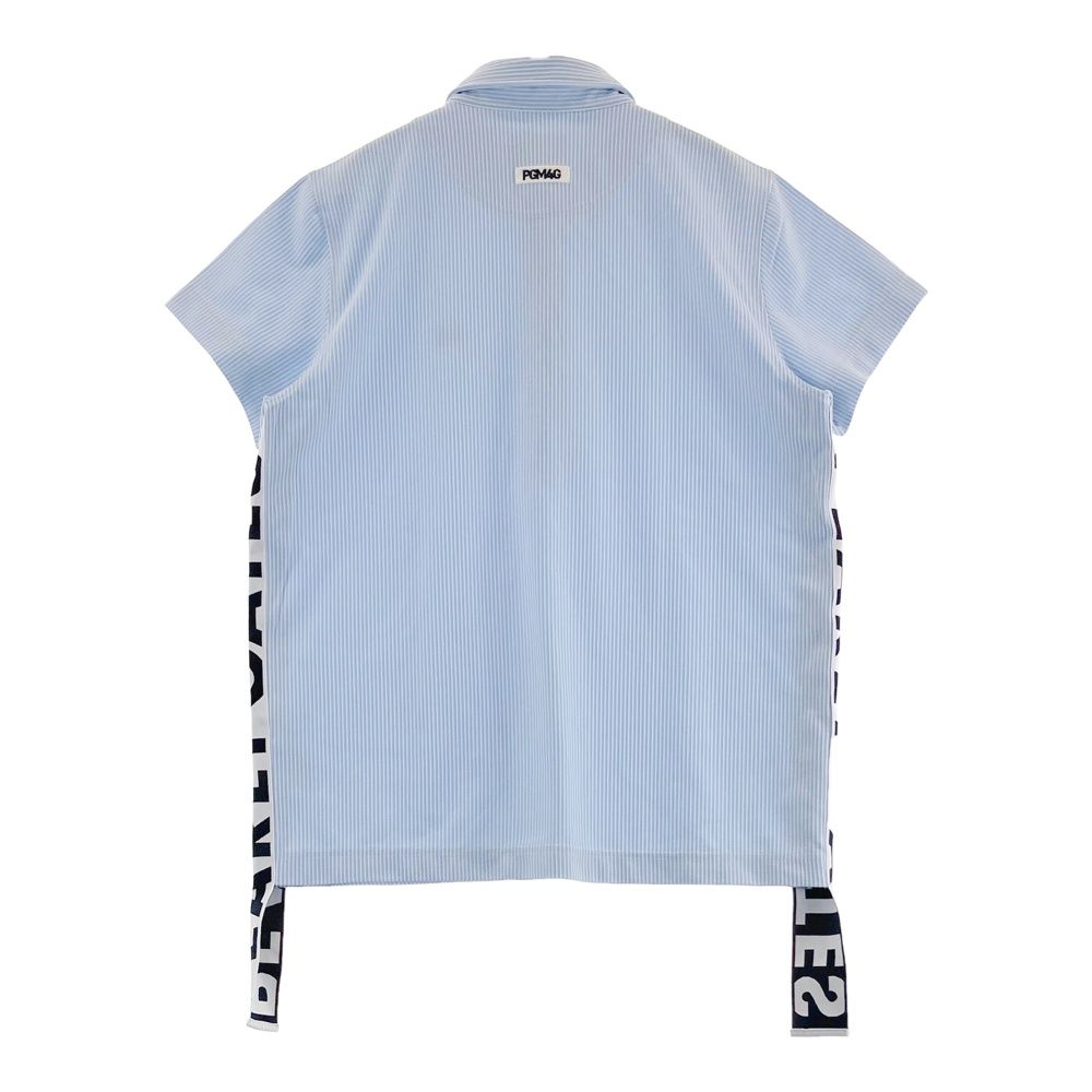 【新品・未使用】PEARLY GATES ストライプ半袖シャツ　パーリーゲイツ サイズ：2 PEARLY GATES パーリーゲイツ 2022年 半袖ポロシャツ サイド