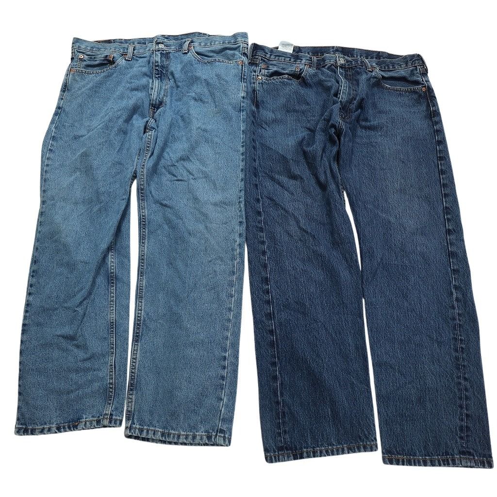 古着卸 リーバイス 505 デニム パンツ 8枚セット メンズ 40 インディゴブルー フェード アタリ 古着 NC1283 KIN-KAAI_COM