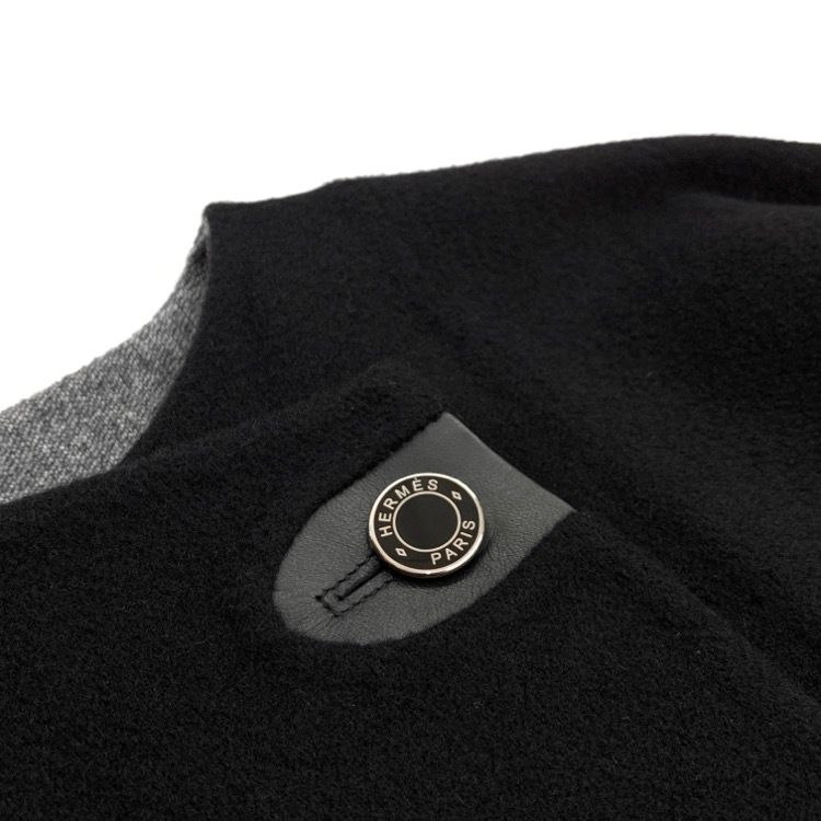 HERMES エルメス カシミヤダブルフェイスロング コート ブラック
