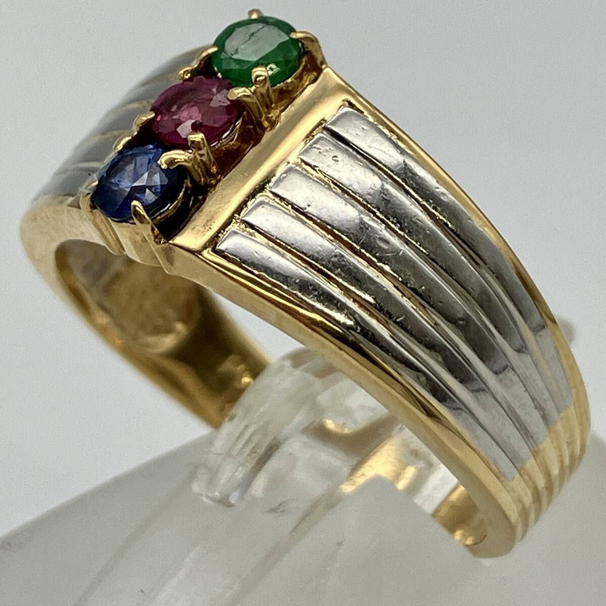 プラチナ900 手彫りリング　サイズ11 K18 18金 pt900 プラチナ900 デザインリング 14号 4.9g - メルカリ