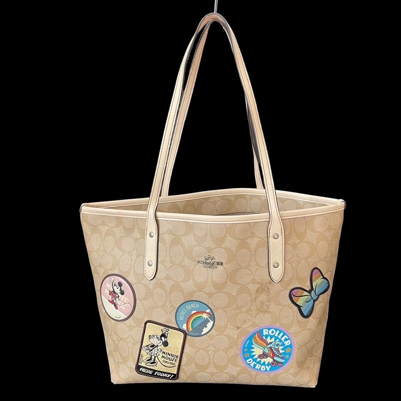 ✨美品✨コーチディズニーコラボミニートートバッグシグネチャーワッペン