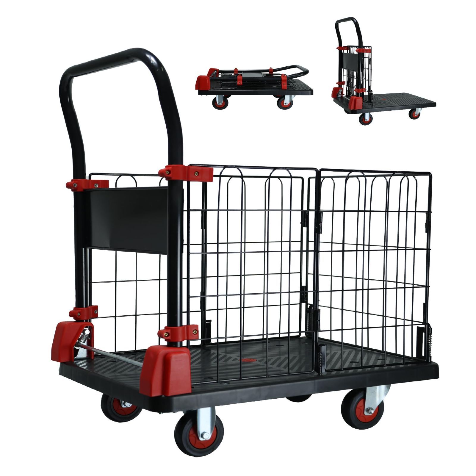 TRUSCO トラスコ 連結式樹脂製2段台車 ビートル 900X600 自在3輪 ハンドルナシ BT920J3E100 代引不可 トラスコ 平台車 TRUSCO 連結式樹脂製平台車 ビートル 700×450 自在5輪