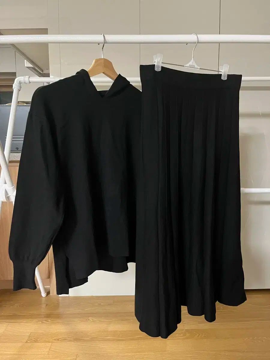 レディース フード ニット スカート セットアップ 66