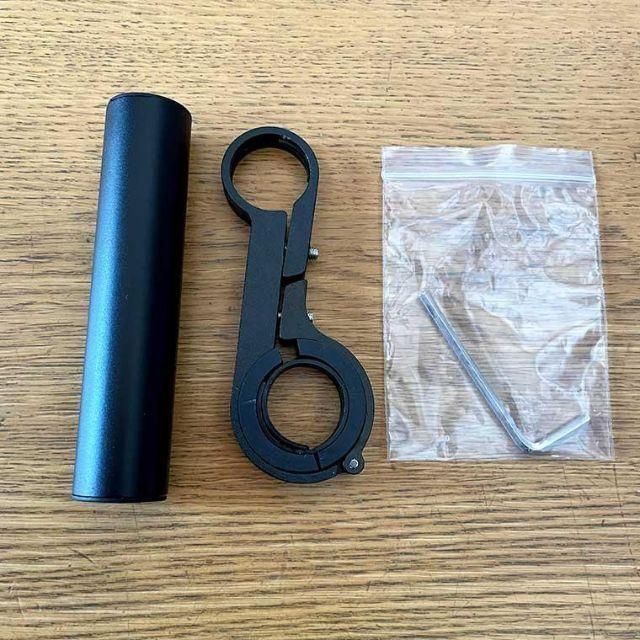 ハンドルバー 拡張ブラケット 自転車 スマホホルダー アルミ 軽量 エクステンダー エクステンションマウント ホルダー 延長 シングル 黒 USTAUSTRALIA_COM_AU