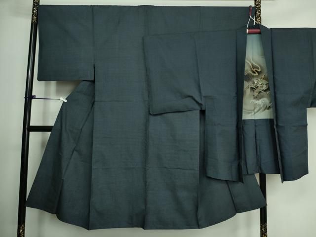 平和屋着物○男性 本場大島紬 アンサンブル 100亀甲 総詰め 正絹 逸品  