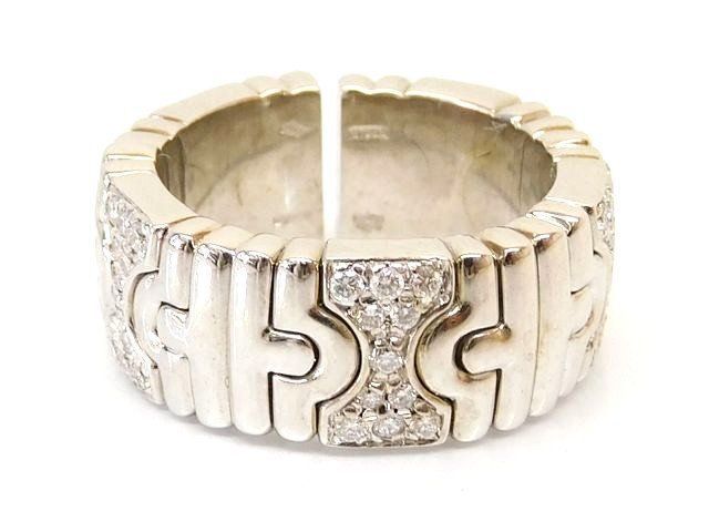 BVLGARI ブルガリ リング 約10号 パレンテシ K18 WG ホワイトゴールド ダイヤモンド レディース 指輪 □7C7D