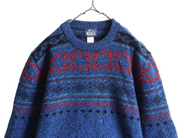 80s ウールリッチ ノルディック ニット セーター メンズ M / 古着