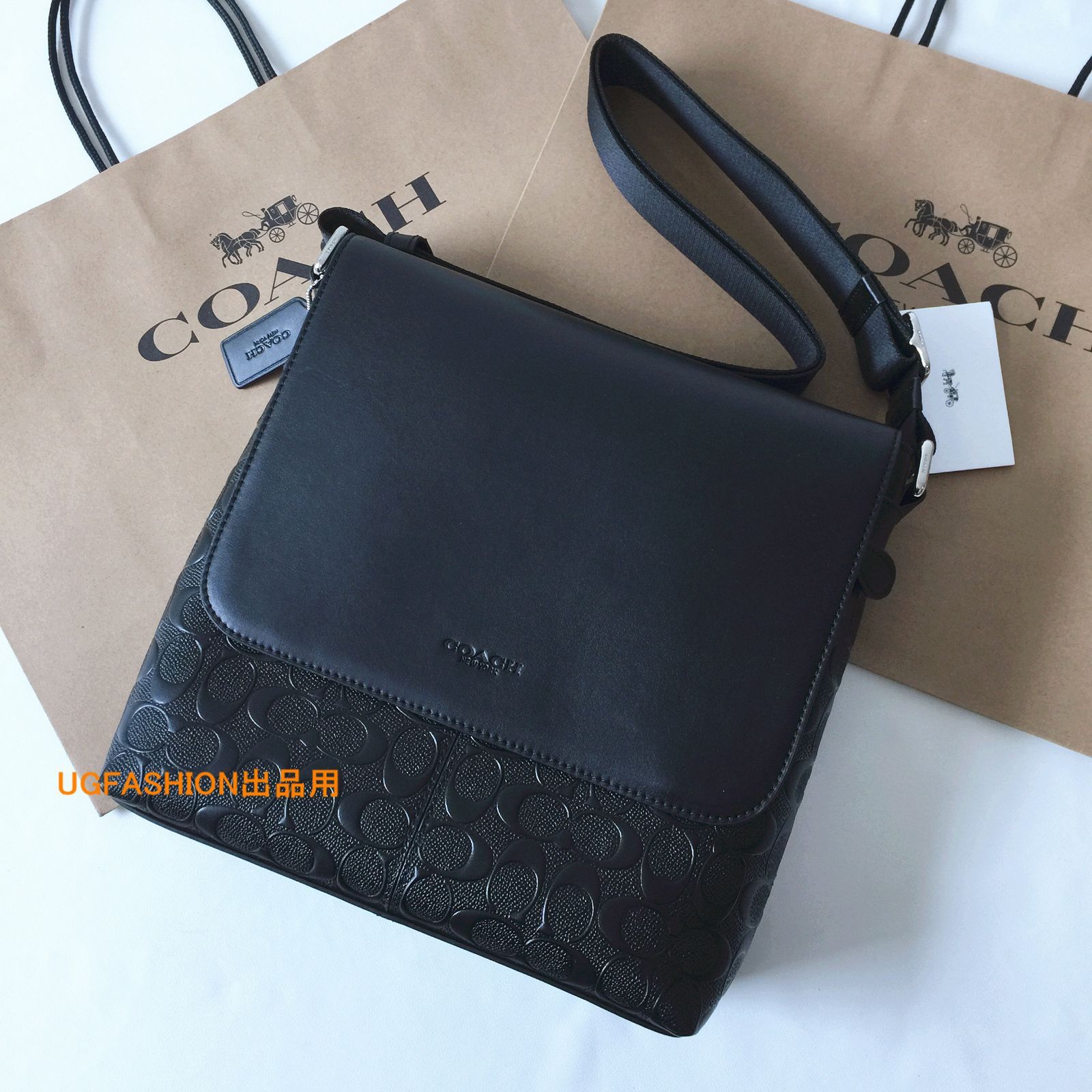 コーチバッグ＞COACH/コーチバッグ ショルダーバッグ F72220 ブラック クロスボディー ショルダーバッグ メッセンジャーバッグ 斜めがけバッグ  アウトレット品 紙袋付属 新品未使用 - メルカリ