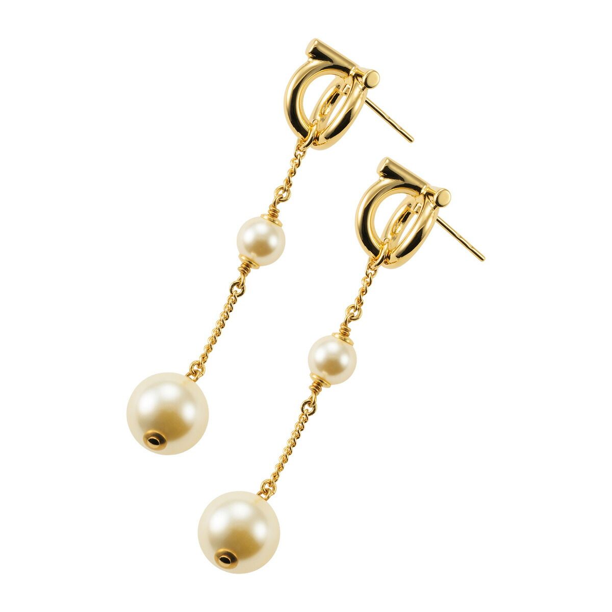 SALVATORE FERRAGAMO ピアス ゴールド キアーロ レディース FERRAGAMO フェラガモ ピアス アクセサリー レディース 3D