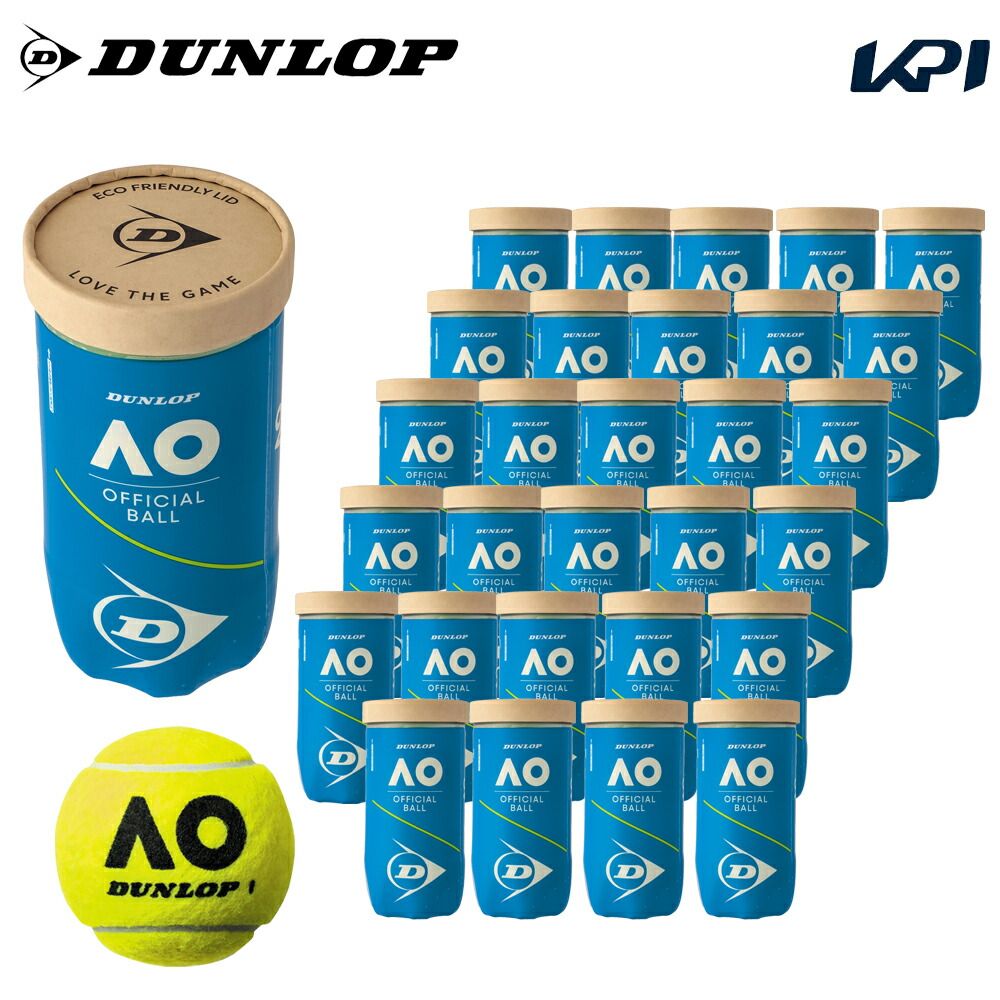 ダンロップ DUNLOP Australian Open オーストラリアンオープン 大会使用球 公式ボール AO 2球入 2個入 1箱 30缶〔60球〕 テニスボール DAOBYL2CS60