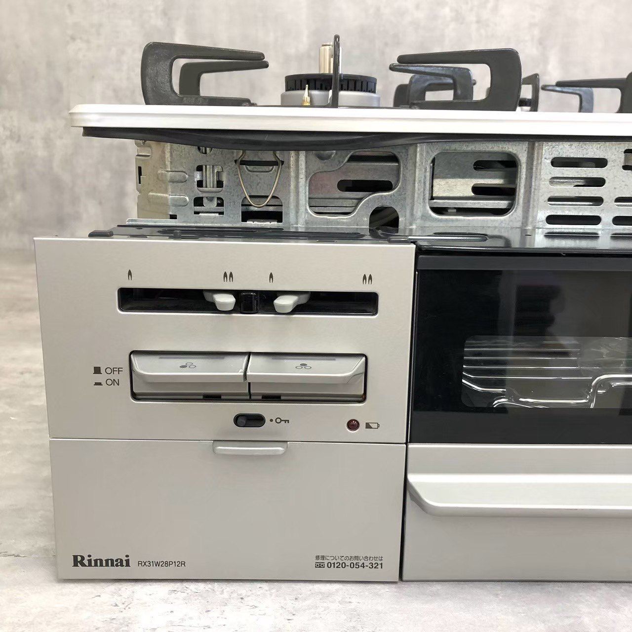 未使用展示品 リンナイ ビルトインコンロ RX31W28P12RW LPガス