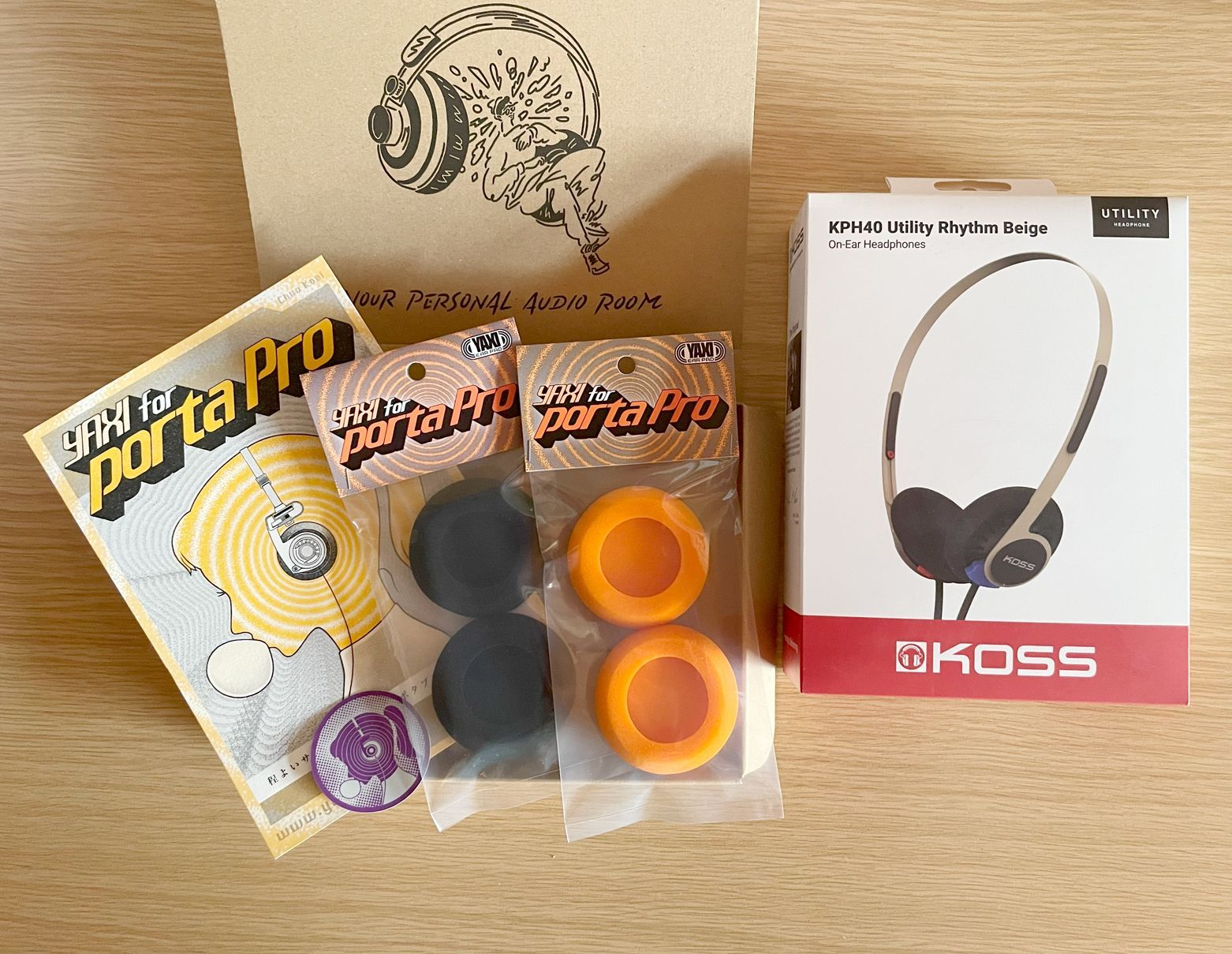 KOSS KPH40 Utility Rhythm Beige YAXI イヤーパッド 選べる２
