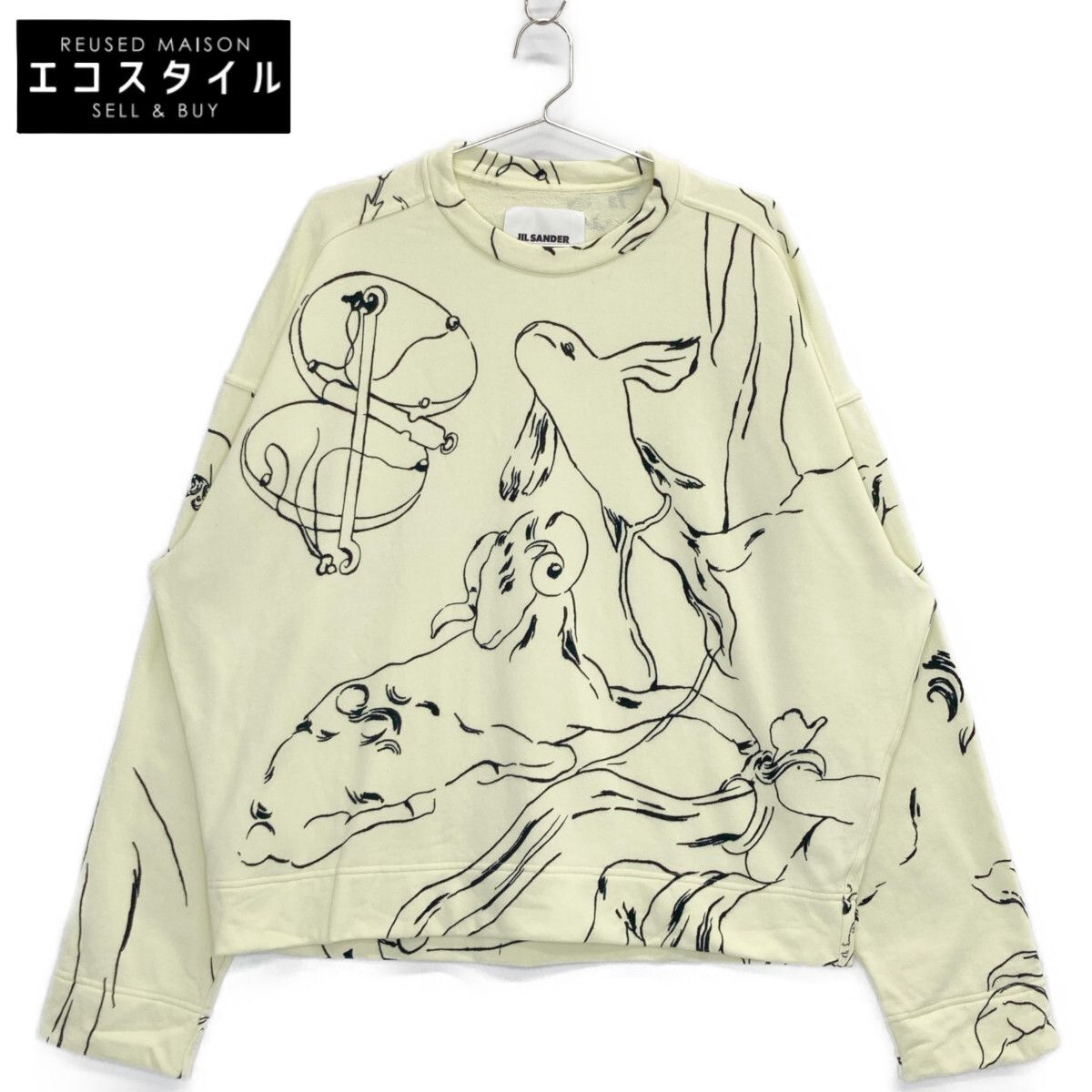 JIL SANDER ジルサンダー J21GU0010 22AW ｲｴﾛｰ 星座 ｽｳｪｯﾄ M