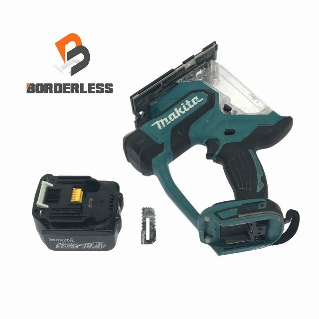 ☆品☆ makita マキタ マキタ 14.4V 充電式ボードカッター SD140D 青/ブルー 本体+バッテリー1個(3.0Ah) 110012