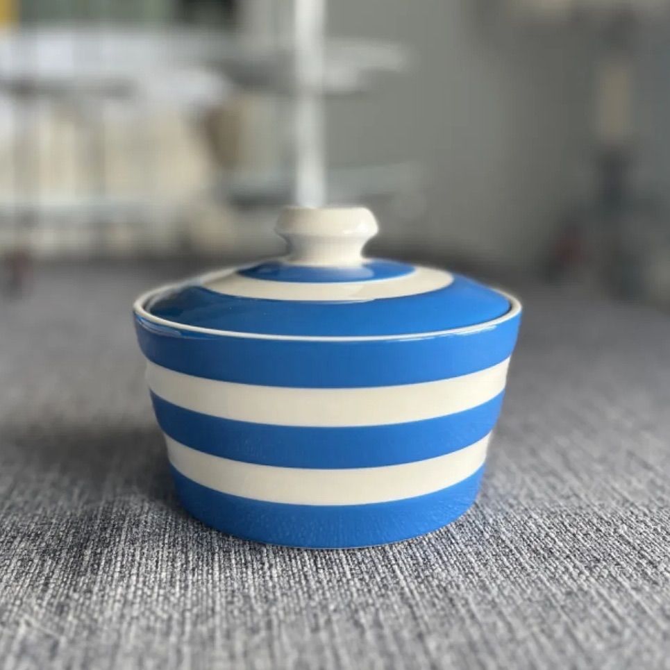 UK直輸入 コーニッシュウェア ｜バターディッシュ｜ブルー