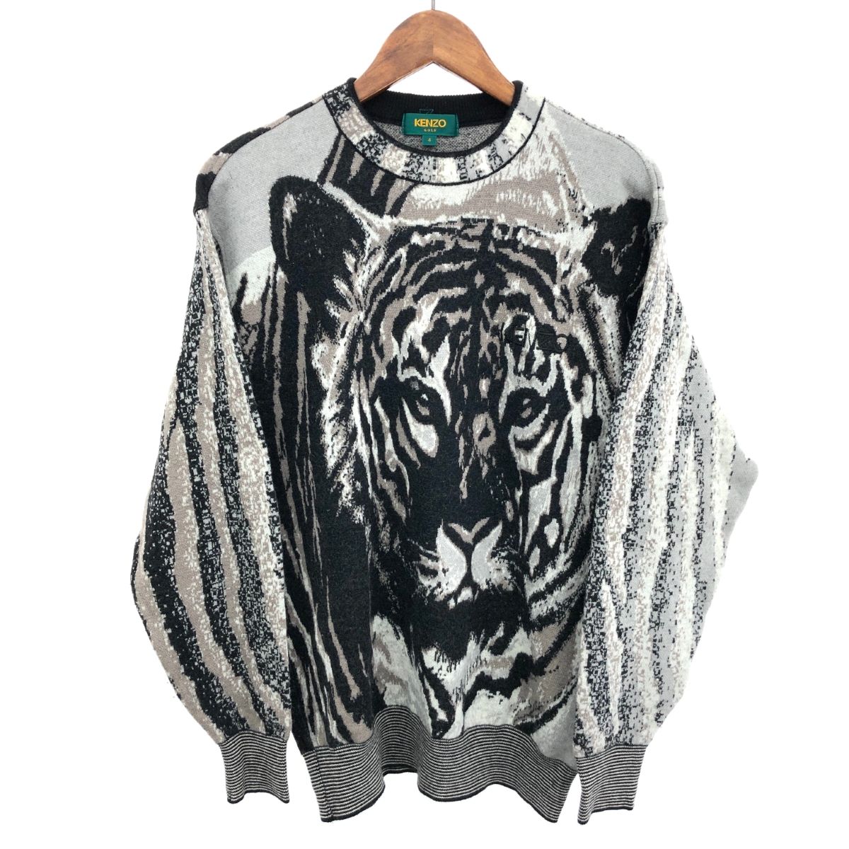KENZO ケンゾーゴルフ 小杉産業 ニット サイズ:4 マルチカラー ウール