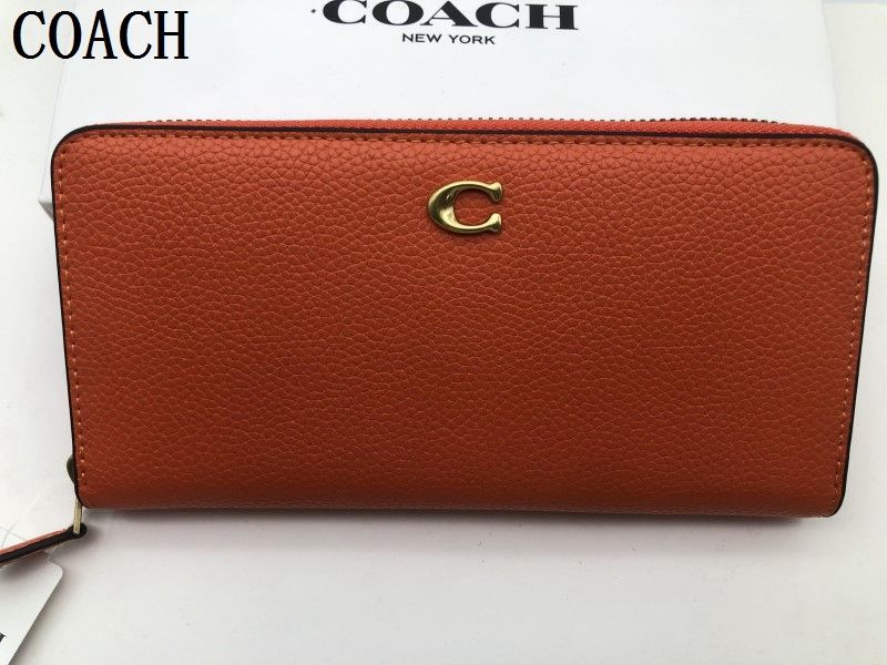 コーチ 財布 COACH 長財布 オレンジ シグネチャー アコーディオンラウンドジップウォレット レディース 財布 贈り物 a093C  CC489新品 未使用  xj0001