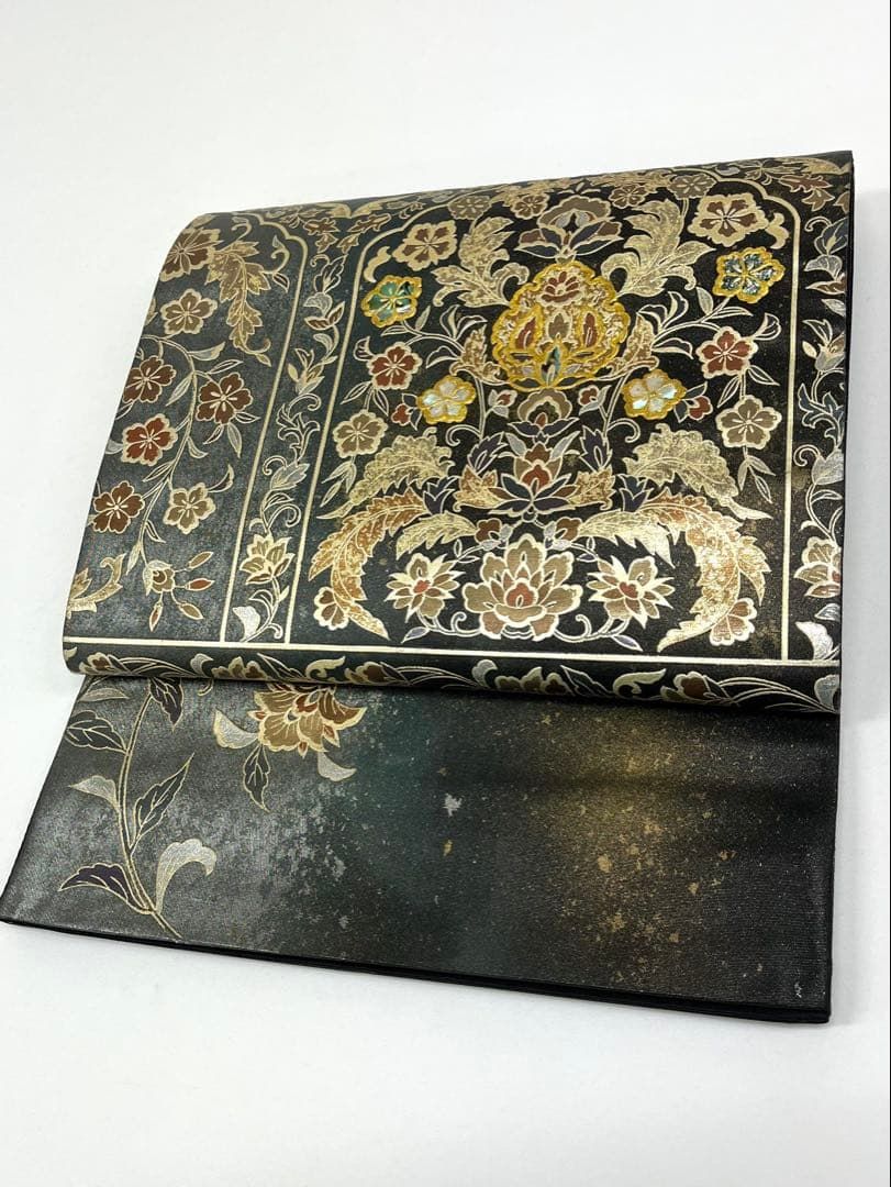 螺鈿細工入り 袋帯 正絹 人気SALE，SALE 正絹 袋帯 螺鈿細工の巨匠 藤本隆士作