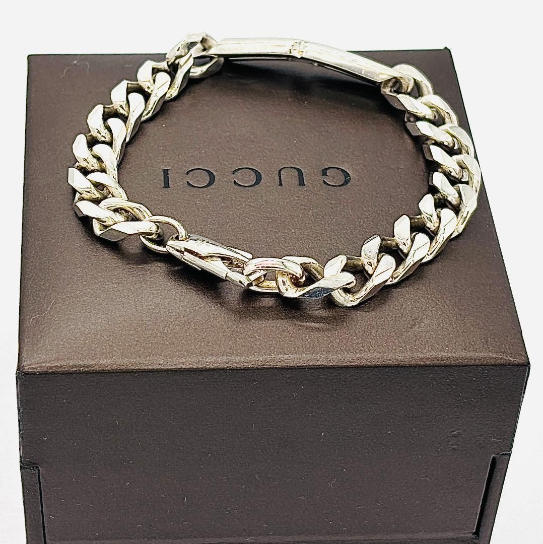 洒落感で差をつけろ】 グッチ チェーンブレスレット 太め 喜平