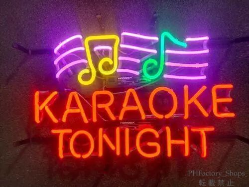 ネオンサイン Karaoke Tonight music インテリア ネオン管 ネオンサイン NEON SIGN 照明 店舗装飾 室内装飾 照明 広告用看板 BAR 音楽バー クラブ