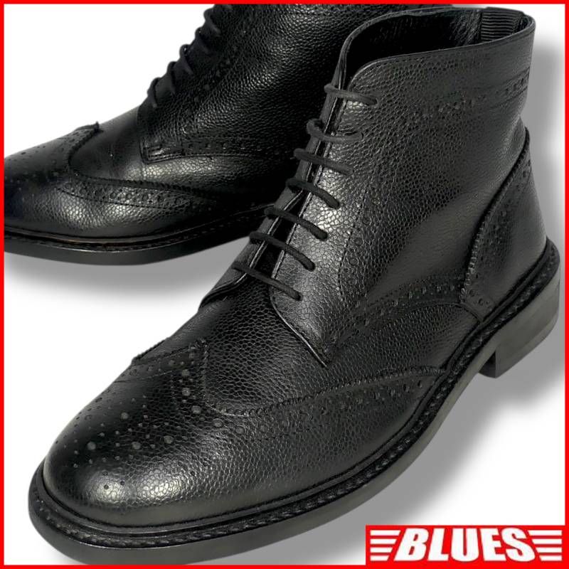 【激安!正規品!!】 Oxford - Derby オックスフォード＆ダービー ブーツ 25.5 黒 7.5 ウィングチップ レザー 英国調 本革 メンズ レースアップブーツサイズ25.5cm一覧←SEULB屋着古← TN2021