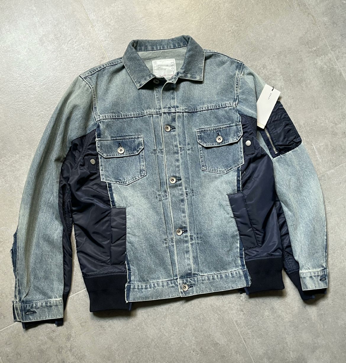 sacai Denim x Nylon Twill Jacket - メルカリ