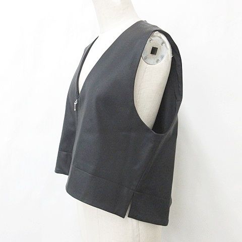 専用 CYAN TOKYO シアントーキョー.ヴィーガンレザーZIPベスト黒 楽天市場】CYAN tokyo シアン トーキョー ジップベスト 510299