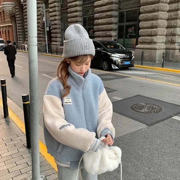 フリースジャケット スタジャン レディース ボア ブルゾン ボアジャケット ハイネック ジップアップ 厚手 アウター ジャンバー 上着 トップス もこもこ ストリート ヒップホップ 秋 冬 pdd9222