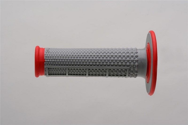 RENTHAL MX テーパード ダイヤ/ワッフル グリップ Grey/Red | G163