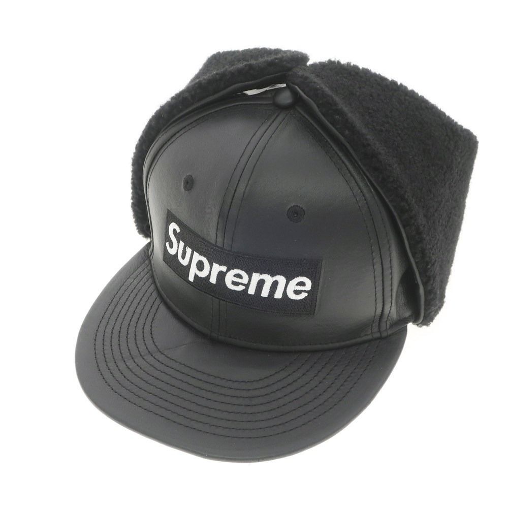 中古】シュプリーム Supreme 2022年秋冬 Leather Earflap Box Logo New